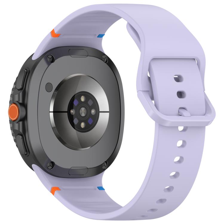 For Samsung Galaxy Watch8 Classic 46mm / Watch8 44mm / 40mm xDfind Stitched Solid Color Silicone Watch Band, Size:20mm