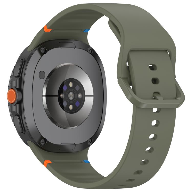 For Samsung Galaxy Watch8 Classic 46mm / Watch8 44mm / 40mm xDfind Stitched Solid Color Silicone Watch Band, Size:20mm