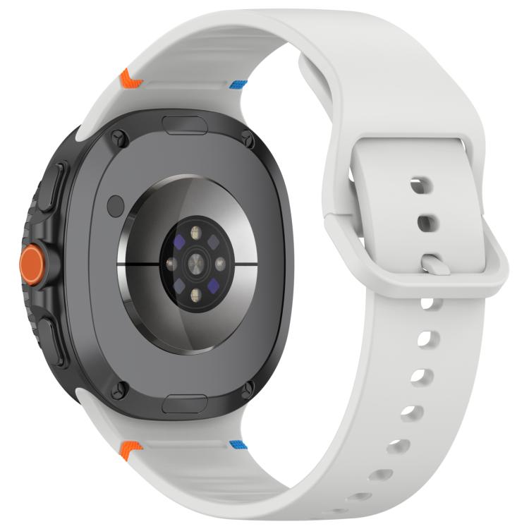 For Samsung Galaxy Watch8 Classic 46mm / Watch8 44mm / 40mm xDfind Stitched Solid Color Silicone Watch Band, Size:20mm