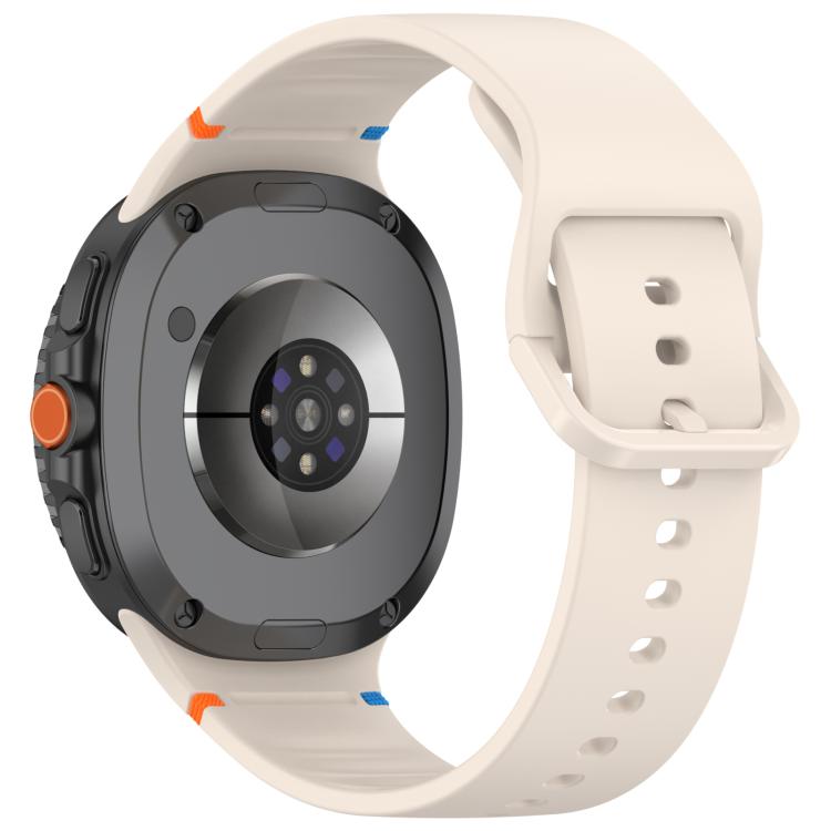 For Samsung Galaxy Watch8 Classic 46mm / Watch8 44mm / 40mm xDfind Stitched Solid Color Silicone Watch Band, Size:20mm