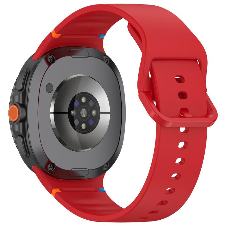 For Samsung Galaxy Watch8 Classic 46mm / Watch8 44mm / 40mm xDfind Stitched Solid Color Silicone Watch Band, Size:20mm