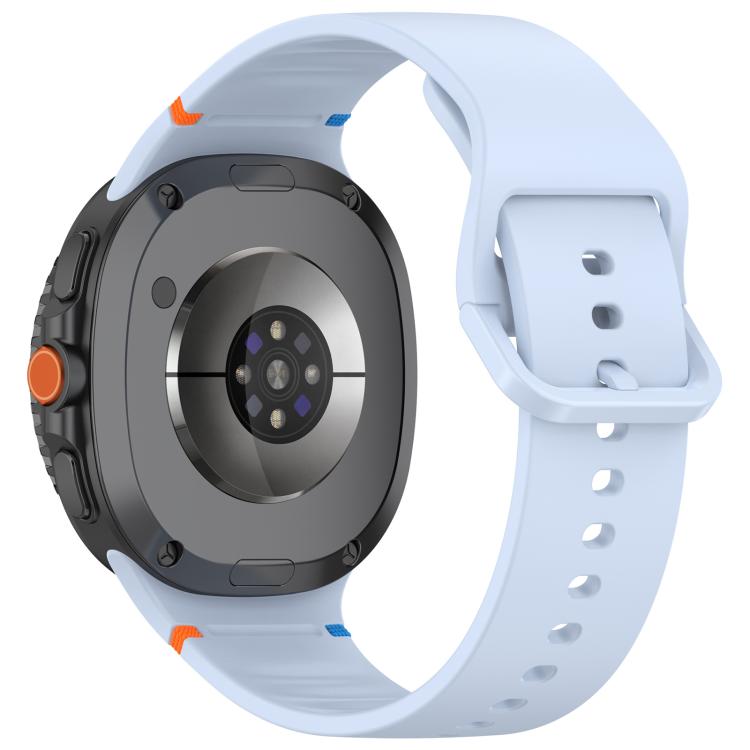 For Samsung Galaxy Watch8 Classic 46mm / Watch8 44mm / 40mm xDfind Stitched Solid Color Silicone Watch Band, Size:20mm