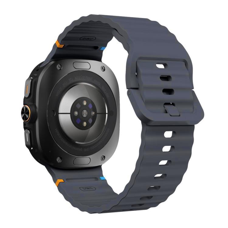 For Samsung Galaxy Watch8 Classic 46mm / Watch8 44mm / 40mm xDfind Wavy Grain Stitched Silicone Watch Band, Size:L