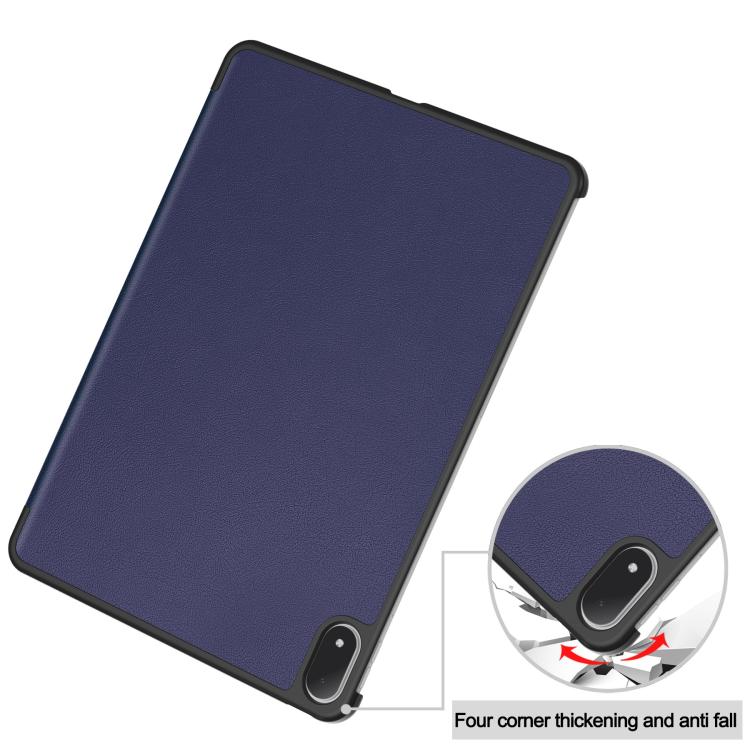 For OnePlus Pad 2 Pro / Pad 3 Global Custer Texture 3-Fold Holder Leather Smart Tablet Case