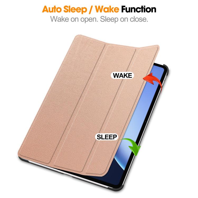 For OnePlus Pad 2 Pro / Pad 3 Global Custer Texture 3-Fold Holder Leather Smart Tablet Case