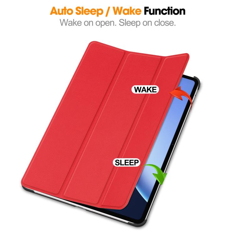 For OnePlus Pad 2 Pro / Pad 3 Global Custer Texture 3-Fold Holder Leather Smart Tablet Case
