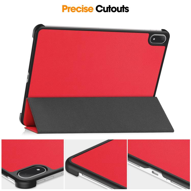 For OnePlus Pad 2 Pro / Pad 3 Global Custer Texture 3-Fold Holder Leather Smart Tablet Case