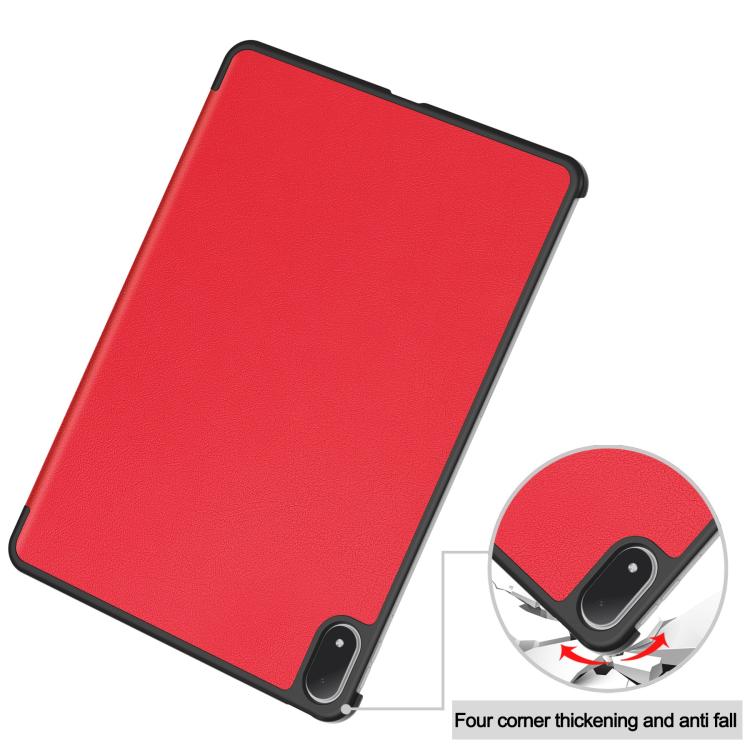 For OnePlus Pad 2 Pro / Pad 3 Global Custer Texture 3-Fold Holder Leather Smart Tablet Case