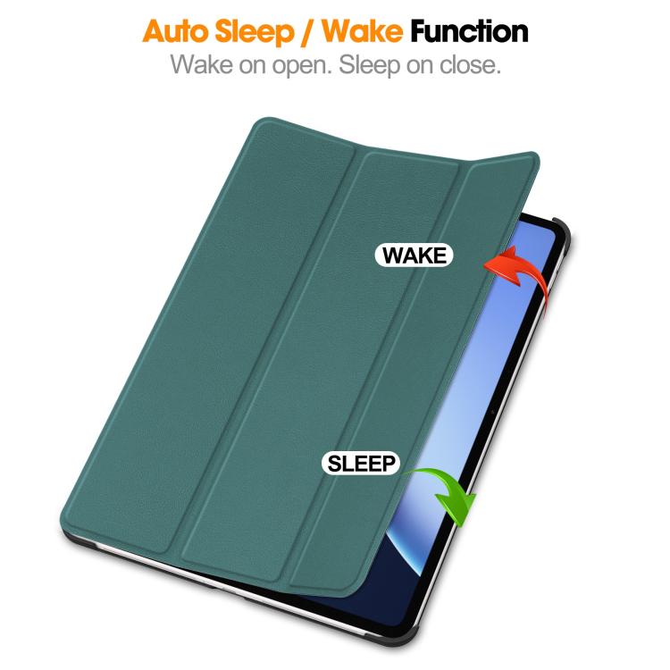 For OnePlus Pad 2 Pro / Pad 3 Global Custer Texture 3-Fold Holder Leather Smart Tablet Case