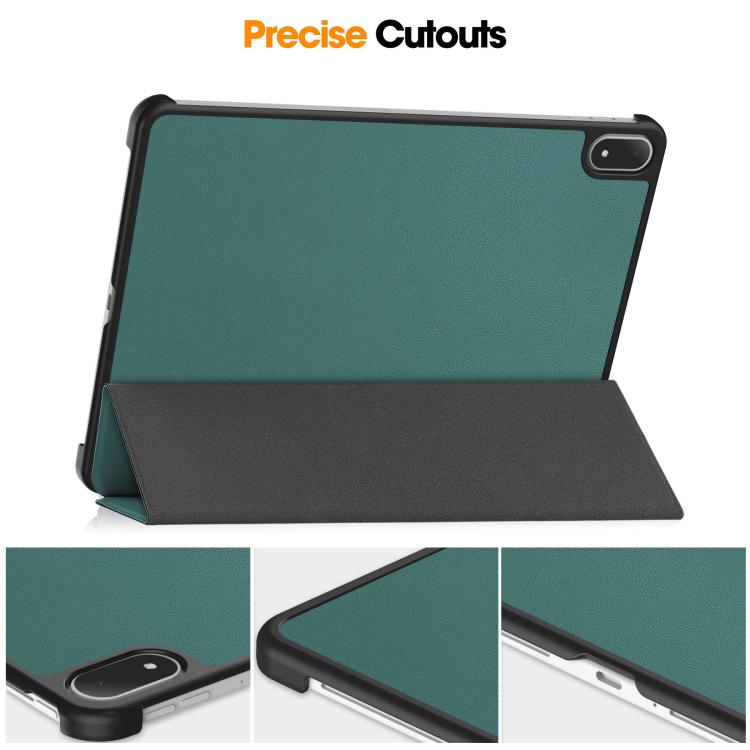 For OnePlus Pad 2 Pro / Pad 3 Global Custer Texture 3-Fold Holder Leather Smart Tablet Case