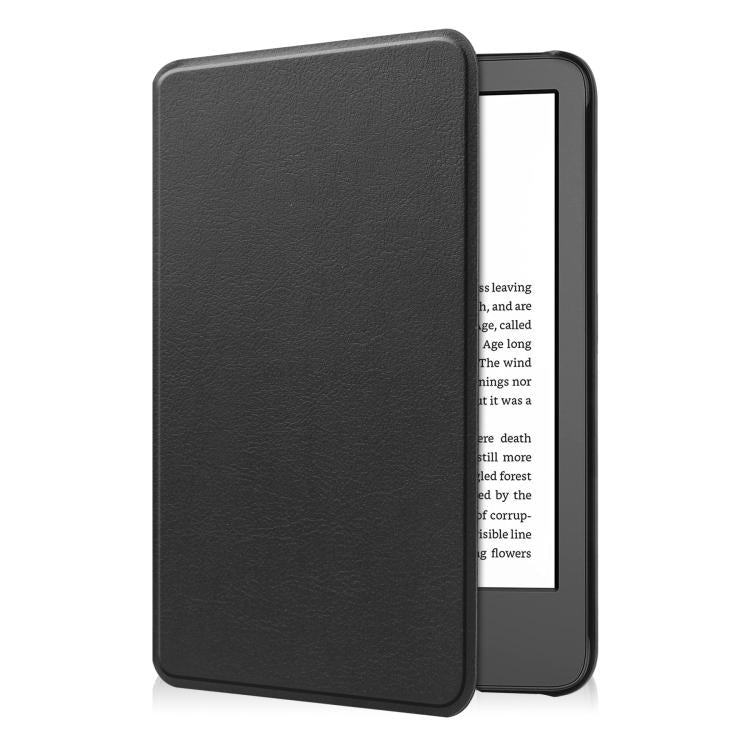 For Amazon Kindle 11th 2022 / 2024 Custer Texture Voltage Solid Color Leather Smart Tablet Case