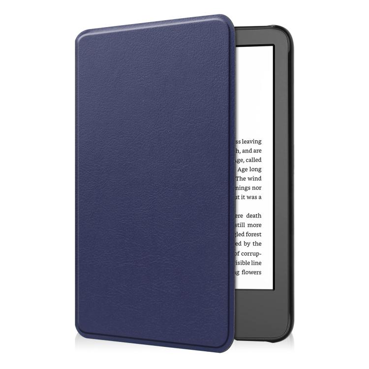For Amazon Kindle 11th 2022 / 2024 Custer Texture Voltage Solid Color Leather Smart Tablet Case