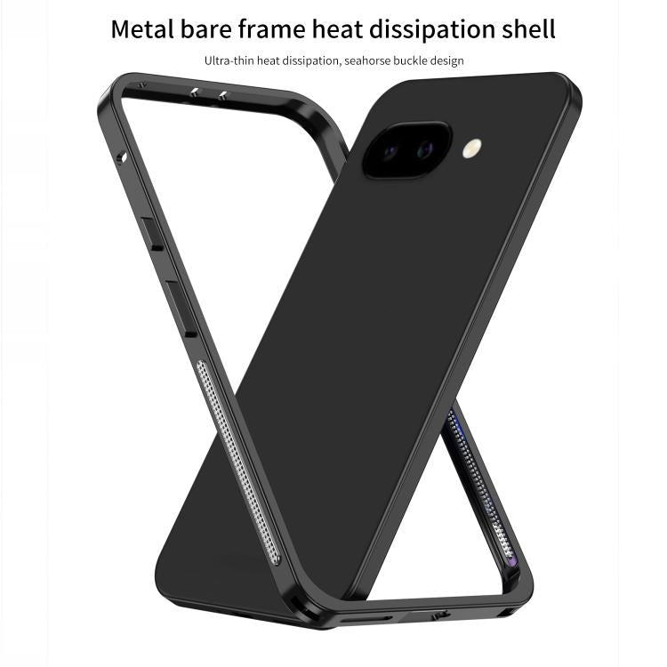 For Google Pixel 9a Metal Frame Heat Dissipation Phone Case