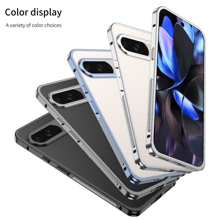 For Google Pixel 9 / 9 Pro Metal Frame Heat Dissipation Phone Case with Camera Guard Ring