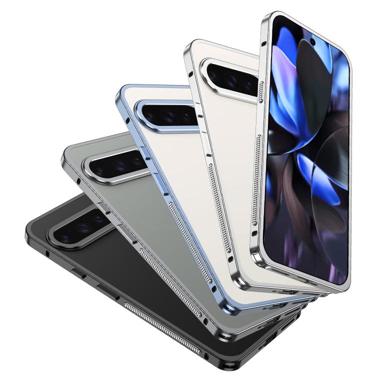 For Google Pixel 9 Pro XL Metal Frame Heat Dissipation Phone Case with Camera Guard Ring