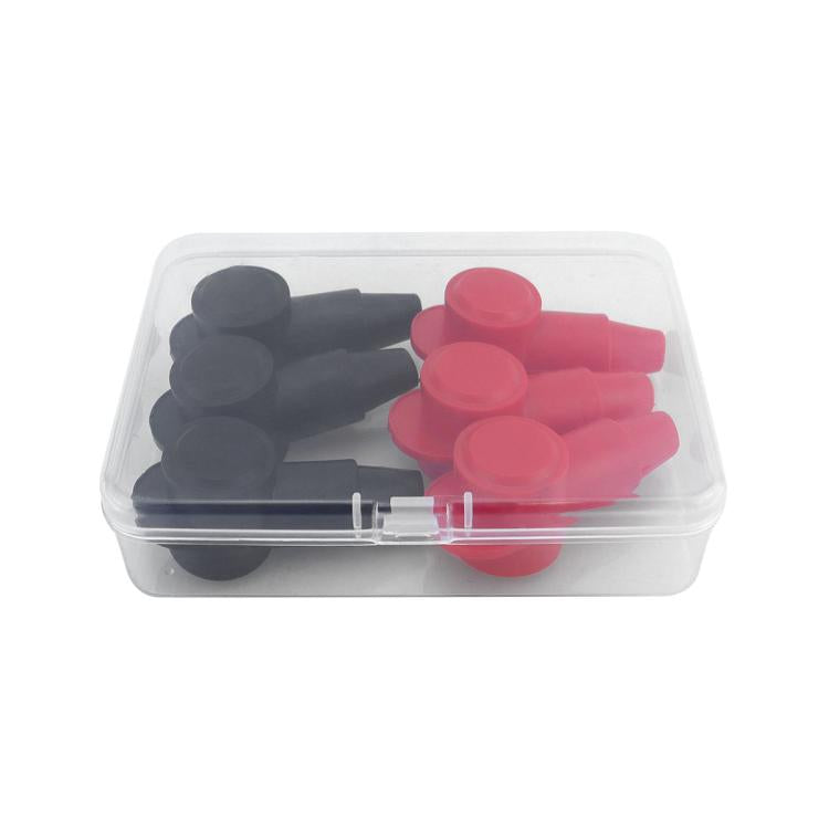 3 Pairs / Set Car Battery Pile Head PVC Protective Cover - Black + Red