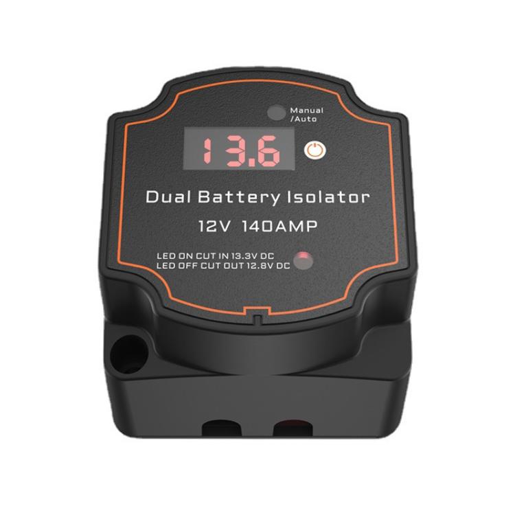 IP68 12V 140A Car Smart Dual Battery Isolation Controller with Digital Display Voltmeter, Type:5m Set