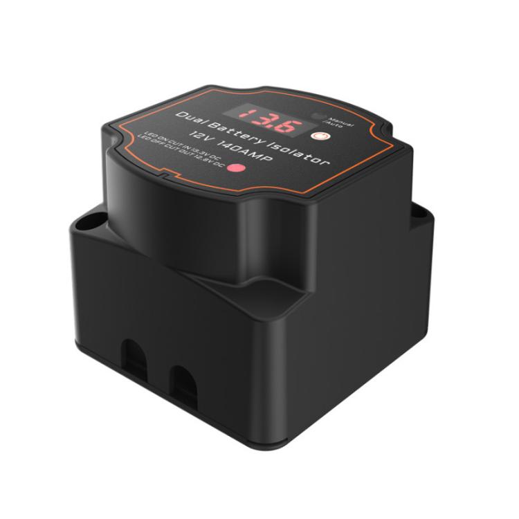IP68 12V 140A Car Smart Dual Battery Isolation Controller with Digital Display Voltmeter, Type:3m Set