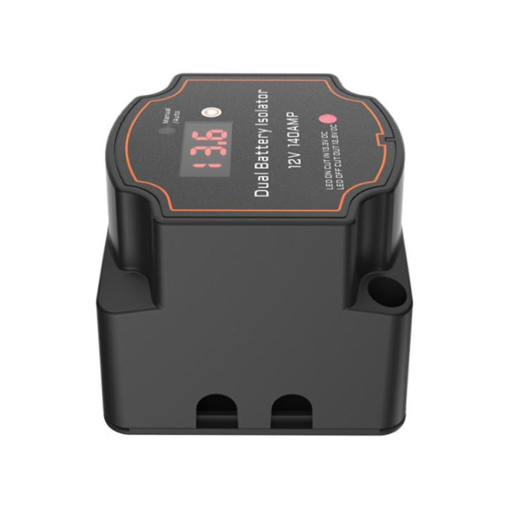 IP68 12V 140A Car Smart Dual Battery Isolation Controller with Digital Display Voltmeter, Type:3m Set
