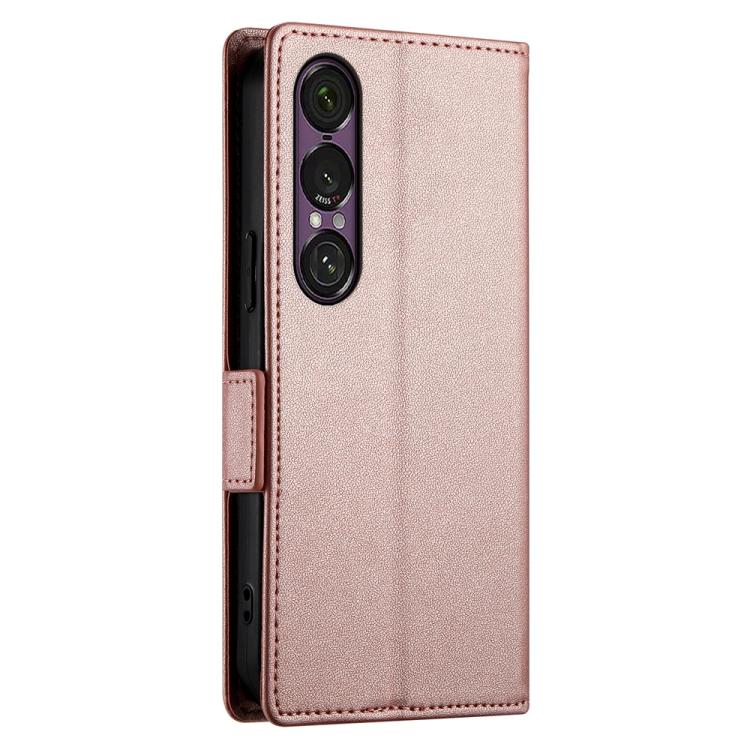 For Sony Xperia 1 VII Side Buckle Magnetic Frosted Leather Phone Case
