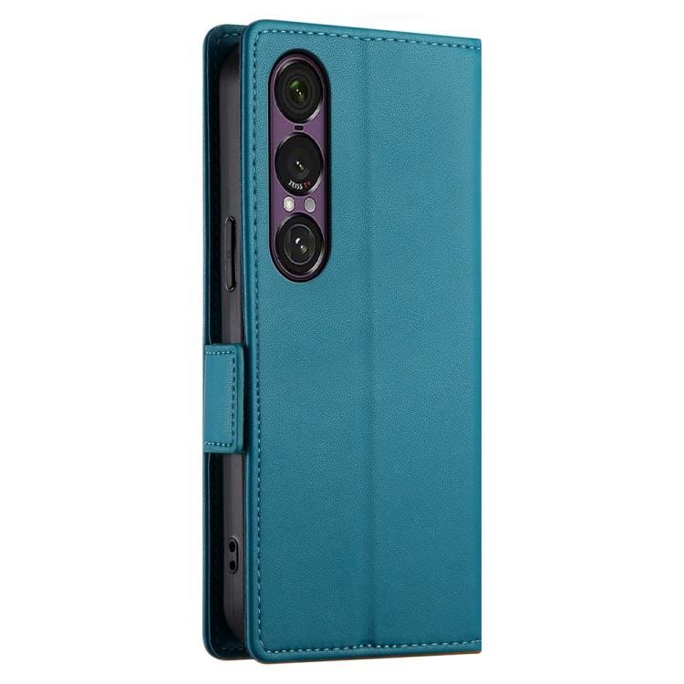 For Sony Xperia 1 VII Side Buckle Magnetic Frosted Leather Phone Case