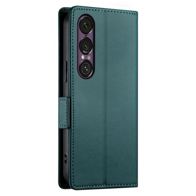 For Sony Xperia 1 VII Side Buckle Magnetic Frosted Leather Phone Case