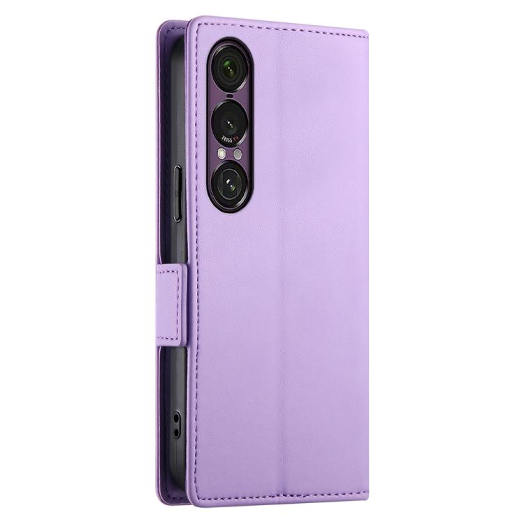 For Sony Xperia 1 VII Side Buckle Magnetic Frosted Leather Phone Case
