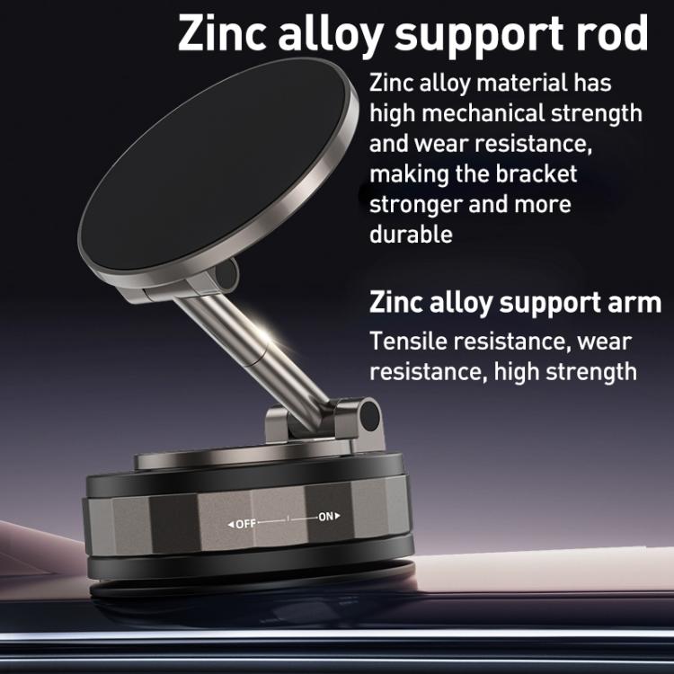 CCT30-2F Rotating Vacuum Adsorption Magnetic Car Phone Holder - Black