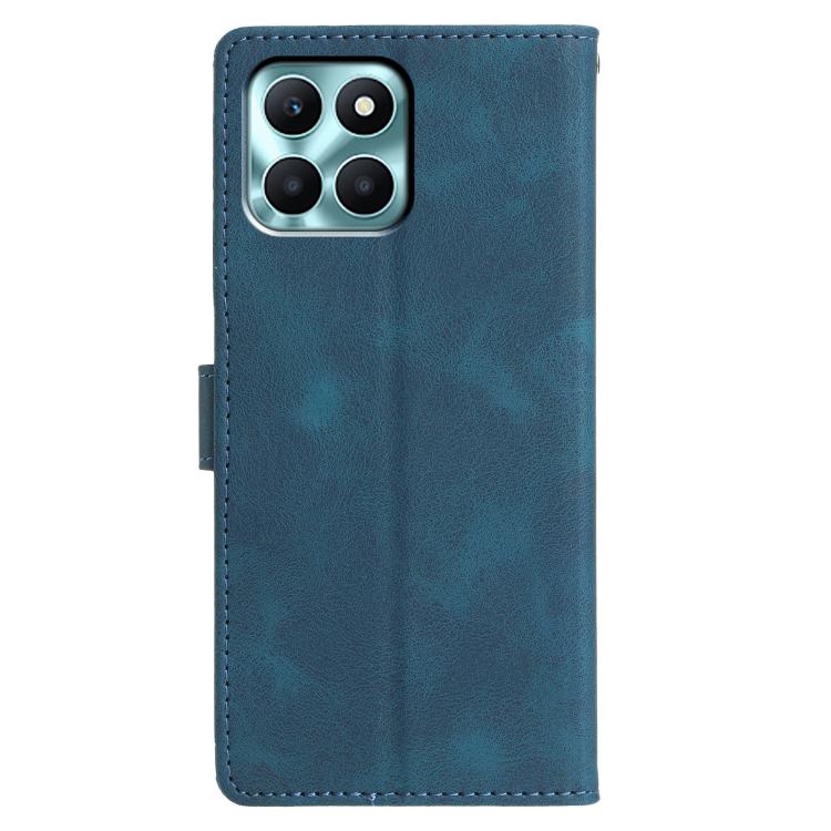 For Honor X6c 4G Triangles Embossed Leather Phone Case