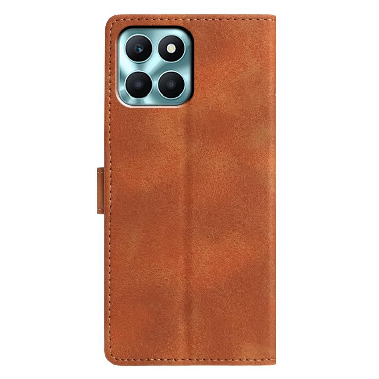 For Honor X6c 4G Triangles Embossed Leather Phone Case