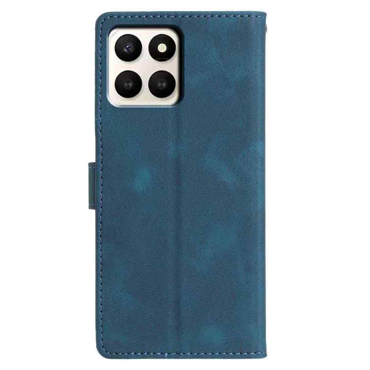 For Honor X7d 5G Triangles Embossed Leather Phone Case