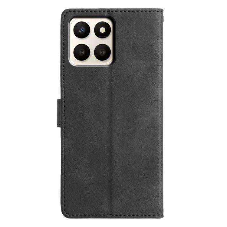 For Honor X7d 5G Triangles Embossed Leather Phone Case