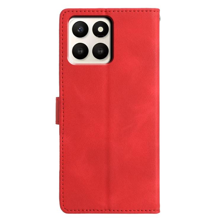 For Honor X7d 5G Triangles Embossed Leather Phone Case