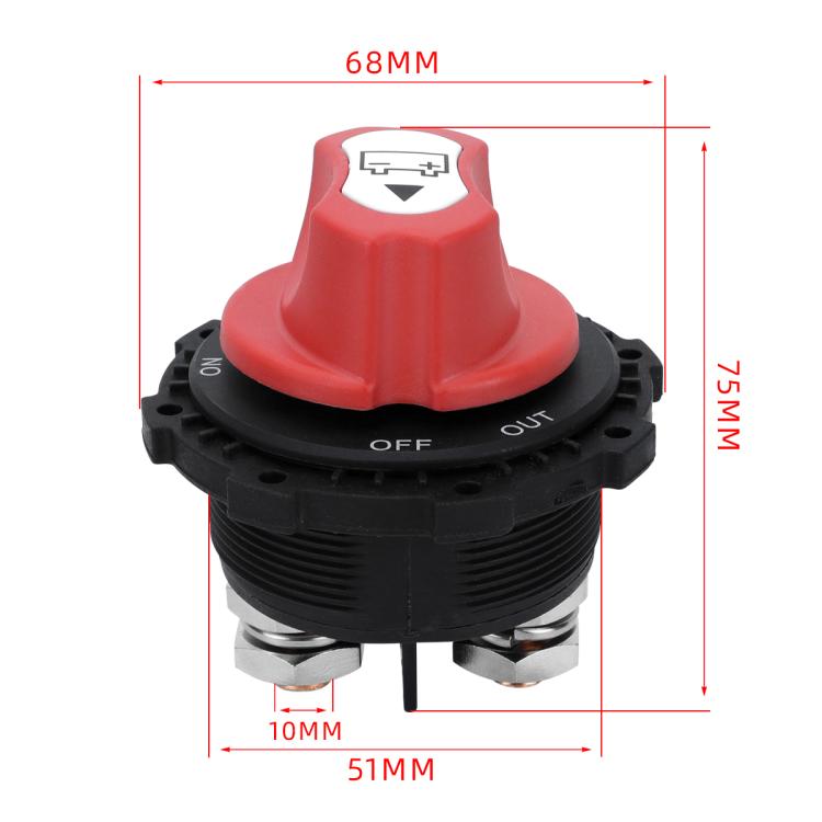 12-24V 300A Heavy-Duty DC Battery Disconnect Switch, Type:Old with OUT Handle Removable