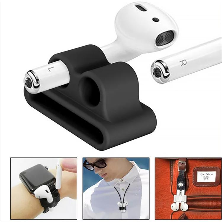 For AirPods 4 5 in 1 Silicone Earphone Protective Case + Earphone Bag + Earphones Buckle + Hook + Anti-lost Rope Set