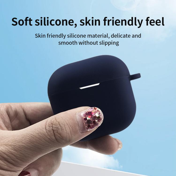 For AirPods 4 5 in 1 Silicone Earphone Protective Case + Earphone Bag + Earphones Buckle + Hook + Anti-lost Rope Set