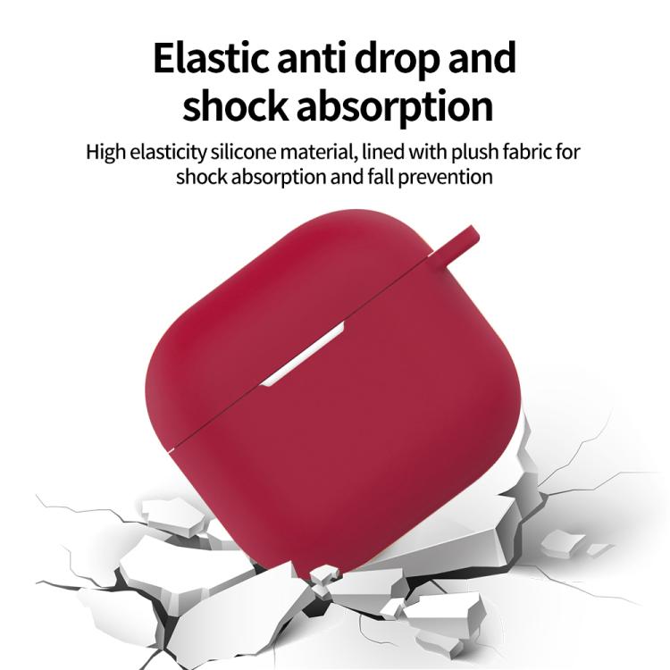 For AirPods 4 5 in 1 Silicone Earphone Protective Case + Earphone Bag + Earphones Buckle + Hook + Anti-lost Rope Set