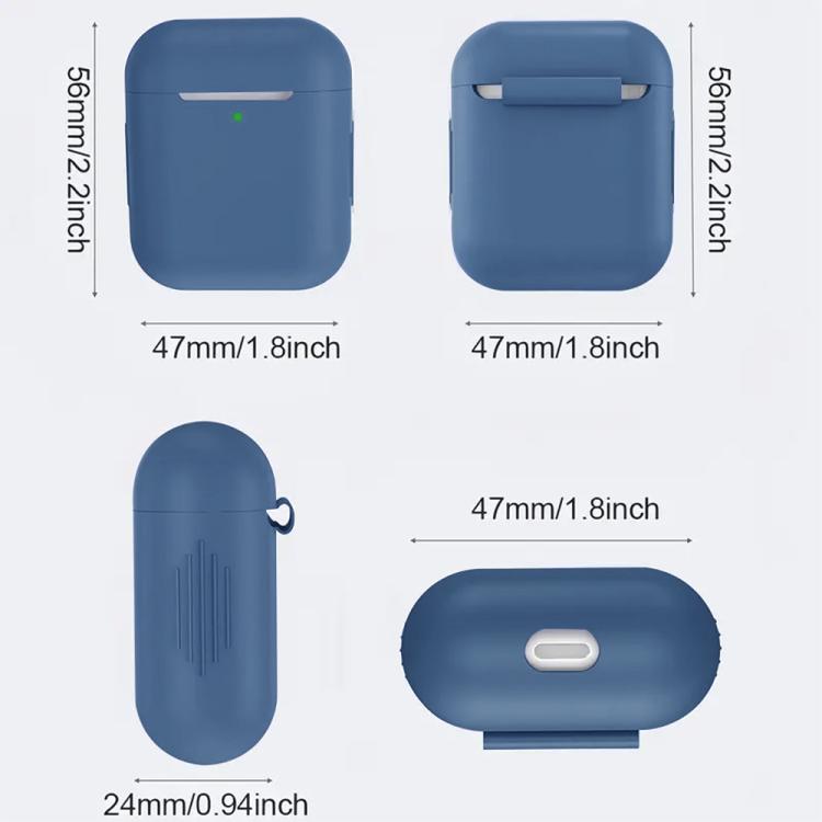For AirPods 1 / 2 Silicone Buckleless Earphone Protective Case with Cleaning Pen