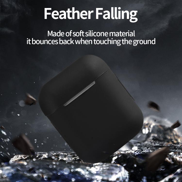 For AirPods 1 / 2 Silicone Buckleless Earphone Protective Case with Cleaning Pen