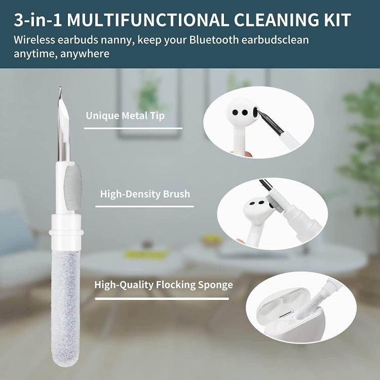 For AirPods 4 Silicone Buckleless Earphone Protective Case with Cleaning Pen
