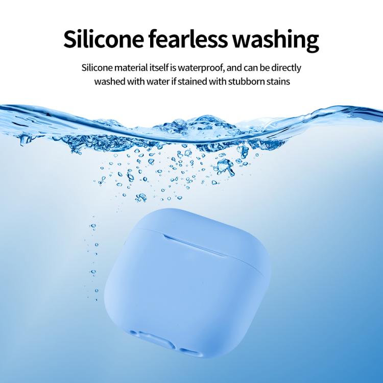 For AirPods 4 Silicone Buckleless Earphone Protective Case with Cleaning Pen
