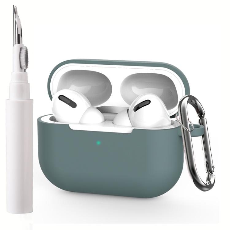 For AirPods Pro Silicone Earphone Protective Cover with Cleaning Pen + Hanging Buckle