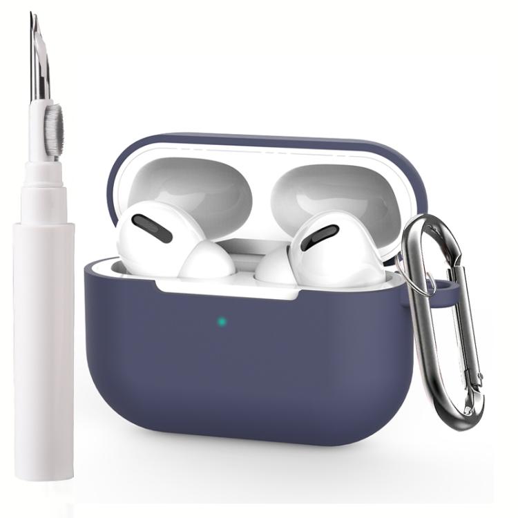For AirPods Pro Silicone Earphone Protective Cover with Cleaning Pen + Hanging Buckle