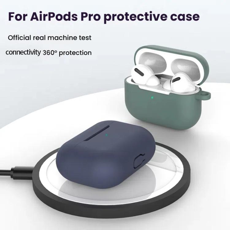 For AirPods Pro Silicone Earphone Protective Cover with Cleaning Pen + Hanging Buckle