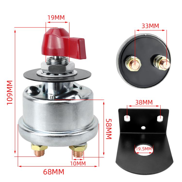 12-24V 200A High Current Battery Disconnect Switch with Bracket