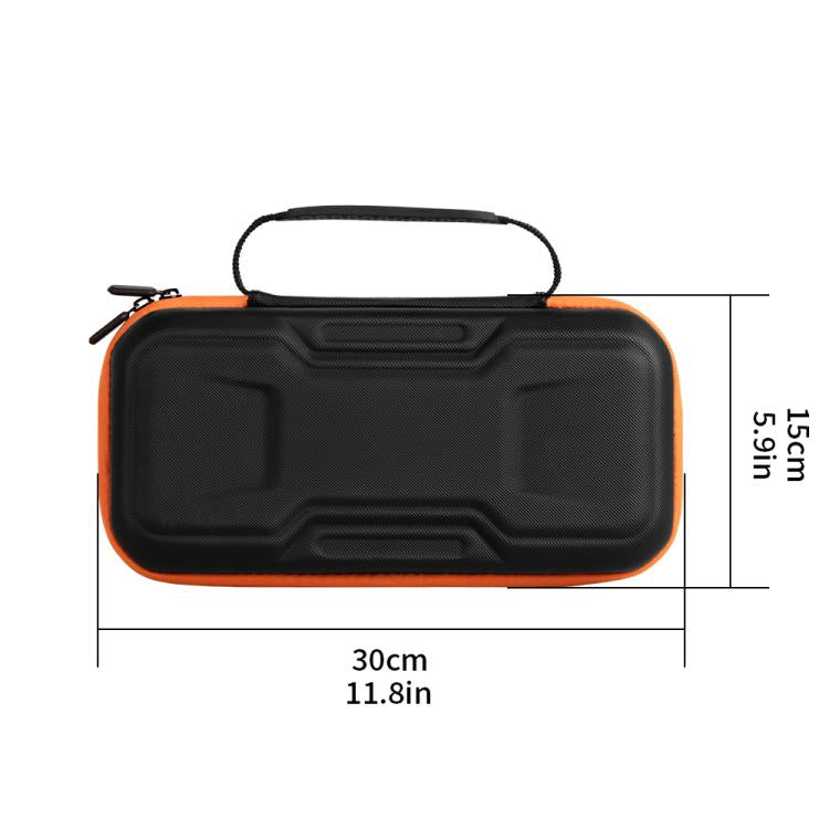 For Nintendo Switch 2 Mecha Double Layer Shockproof Portable Storage Bag - Black Orange