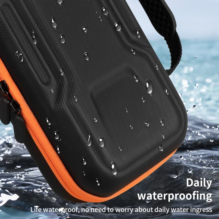 For Nintendo Switch 2 Mecha Double Layer Shockproof Portable Storage Bag - Black Orange