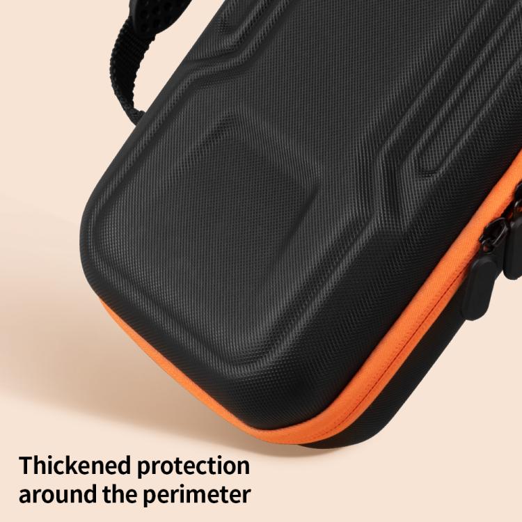 For Nintendo Switch 2 Mecha Double Layer Shockproof Portable Storage Bag - Black Orange