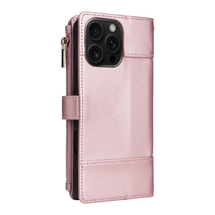 For iPhone 12 Pro Max Crossbody Strap RFID Blocking Zipper Wallet Leather Phone Case