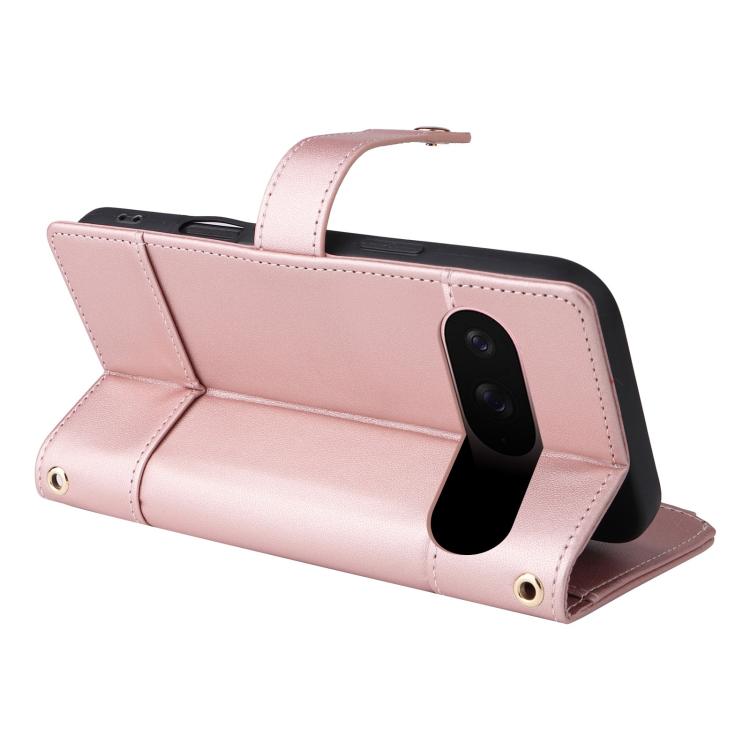 For Google Pixel 10 / 10 Pro Crossbody Strap RFID Blocking Zipper Wallet Leather Phone Case